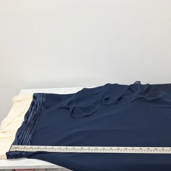 Liz Claiborne Tulip Dress Off White and Navy Blue Size 10 - Picture 14 of 16